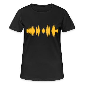 Graphique Son - T-shirt respirant Femme - noir - Devant - AI Model Female 172 light (172cm)