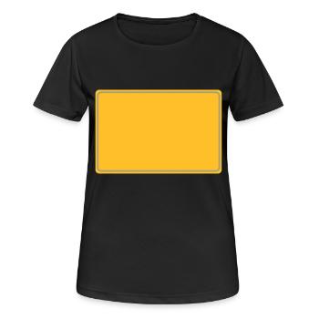 ortsschild - Frauen T-Shirt atmungsaktiv - Schwarz - Vorne - AI Model Female 172 light (172cm)