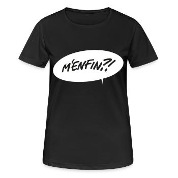 M'enfin - T-shirt respirant Femme - noir - Devant - AI Model Female 172 light (172cm)