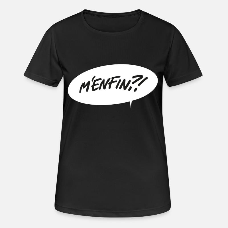 M'enfin - T-shirt respirant Femme - noir