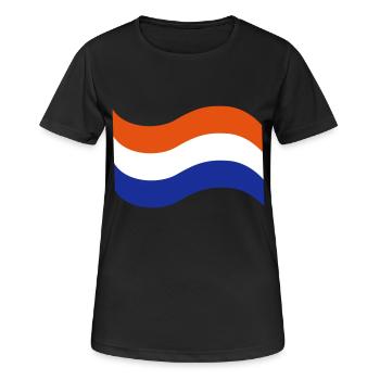 Dutch flag red white blue - Women's Breathable T-Shirt - black - Front - AI Model Female 172 light (172cm)