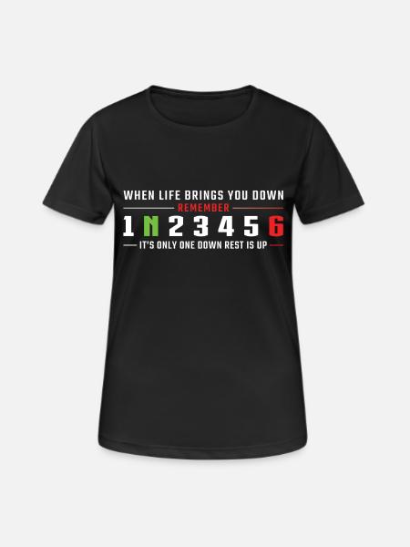 1N23456 Motorcycle Gear - Women's Breathable T-Shirt - black