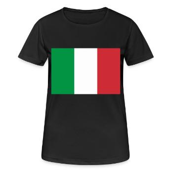 Flag Italy / Italian flag - Women's Breathable T-Shirt - black - Front - AI Model Female 172 light (172cm)