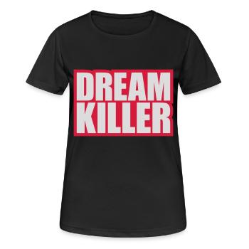 citation pessimiste tueur de rêves - T-shirt respirant Femme - noir - Devant - AI Model Female 172 light (172cm)
