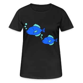 Pisces Comic - Women's Breathable T-Shirt - black - Front - AI Model Female 172 light (172cm)