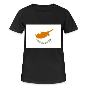 Zypern - Frauen T-Shirt atmungsaktiv - Schwarz - Vorne - AI Model Female 172 light (172cm)