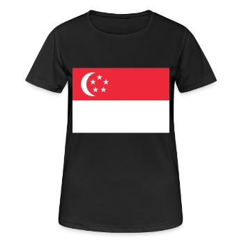 Singapour - T-shirt respirant Femme - noir - Devant - AI Model Female 172 light (172cm)