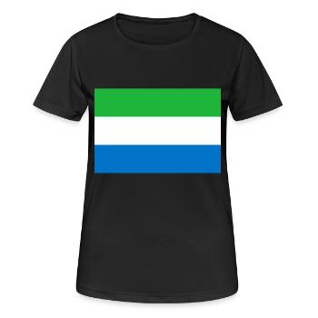 Sierra Leone - Frauen T-Shirt atmungsaktiv - Schwarz - Vorne - AI Model Female 172 light (172cm)