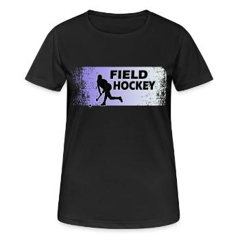 Hockey Hockey Fille Hockey sur gazon Hockey Game - T-shirt respirant Femme - noir - Devant - AI Model Female 172 light (172cm)