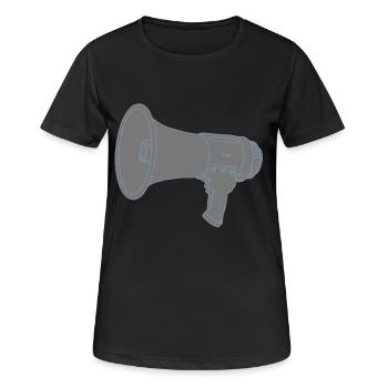 Megafon / Megaphon 2 - Frauen T-Shirt atmungsaktiv - Schwarz - Vorne - AI Model Female 172 light (172cm)