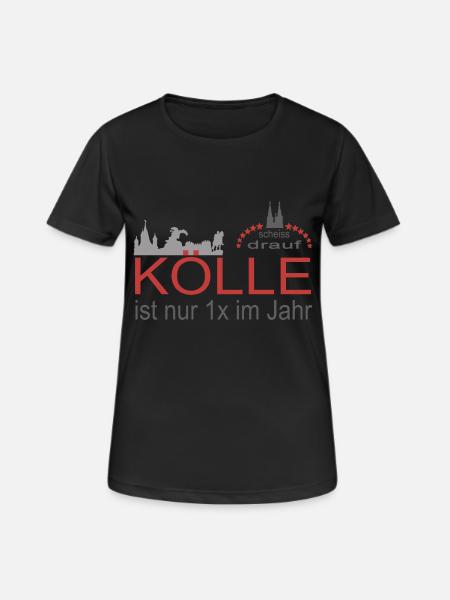 Kölle - Frauen T-Shirt atmungsaktiv - Schwarz