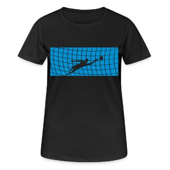 modèle cool gardien de but gardien de but - T-shirt respirant Femme - noir - Devant - AI Model Female 172 light (172cm)