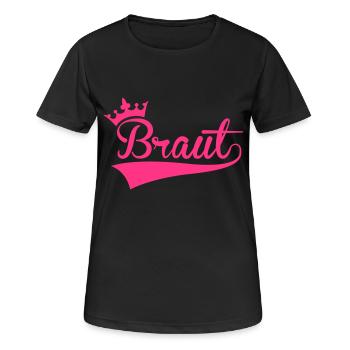 Braut - Frauen T-Shirt atmungsaktiv - Schwarz - Vorne - AI Model Female 172 light (172cm)
