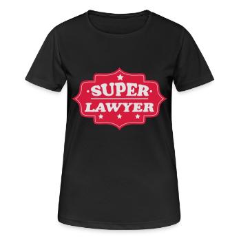 Super lawyer - Frauen T-Shirt atmungsaktiv - Schwarz - Vorne - AI Model Female 172 light (172cm)