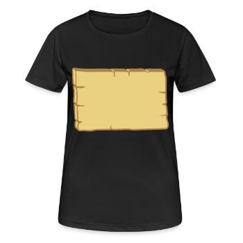 Cadre de conception de panneau en bois - T-shirt respirant Femme - noir - Devant - AI Model Female 172 light (172cm)
