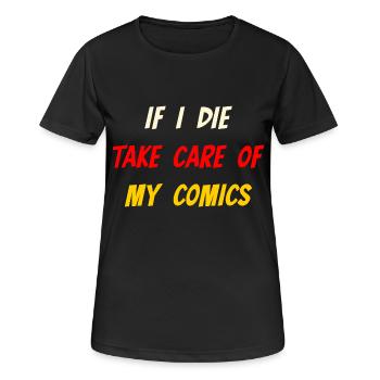 Comic Collectors and Comic Book Reader Lover Funny - Women's Breathable T-Shirt - black - Front - AI Model Female 172 light (172cm)