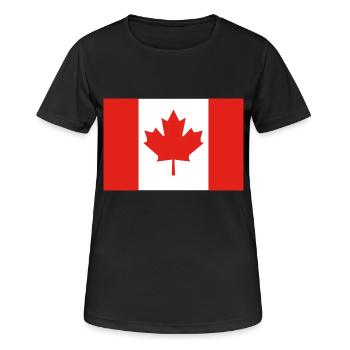 Canada - T-shirt respirant Femme - noir - Devant - AI Model Female 172 light (172cm)