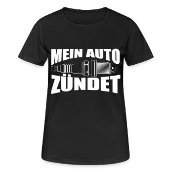 Ma voiture est en feu - T-shirt respirant Femme - noir - Devant - AI Model Female 172 light (172cm)