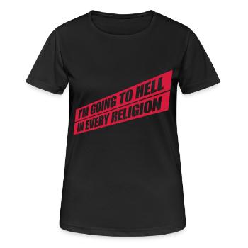 En allant en enfer - T-shirt respirant Femme - noir - Devant - AI Model Female 172 light (172cm)