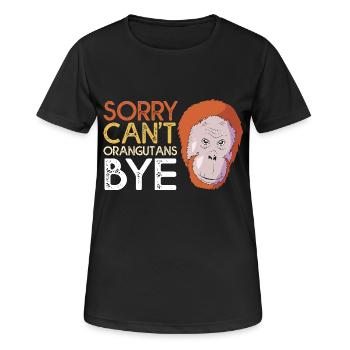 Orang Utan - Frauen T-Shirt atmungsaktiv - Schwarz - Vorne - AI Model Female 172 light (172cm)