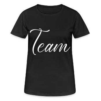 Équipe - T-shirt respirant Femme - noir - Devant - AI Model Female 172 light (172cm)