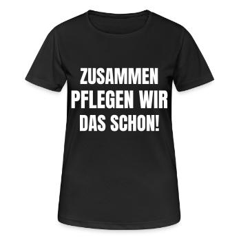 Ensemble, nous le cultivons déjà ! - T-shirt respirant Femme - noir - Devant - AI Model Female 172 light (172cm)