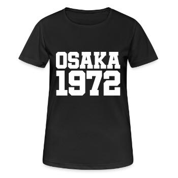 Osaka 1972 - Japan - Asia - Asien - Frauen T-Shirt atmungsaktiv - Schwarz - Vorne - AI Model Female 172 light (172cm)