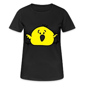dickes Vögelchen - Frauen T-Shirt atmungsaktiv - Schwarz - Vorne - AI Model Female 172 light (172cm)