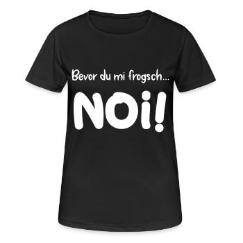 Noi! Witziges Geschenk für Schwaben - Frauen T-Shirt atmungsaktiv - Schwarz - Vorne - AI Model Female 172 light (172cm)