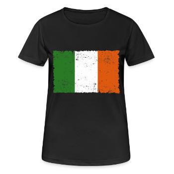 Irlande - T-shirt respirant Femme - noir - Devant - AI Model Female 172 light (172cm)