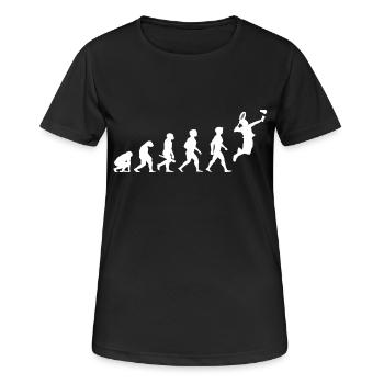 Volant volant badminton volant - T-shirt respirant Femme - noir - Devant - AI Model Female 172 light (172cm)