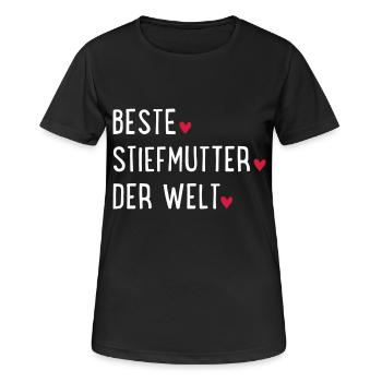 beste Stiefmutter der Welt - Frauen T-Shirt atmungsaktiv - Schwarz - Vorne - AI Model Female 172 light (172cm)