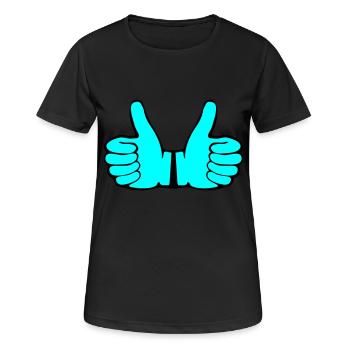 Comme des mains - T-shirt respirant Femme - noir - Devant - AI Model Female 172 light (172cm)