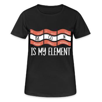 Tableau périodique - T-shirt respirant Femme - noir - Devant - AI Model Female 172 light (172cm)