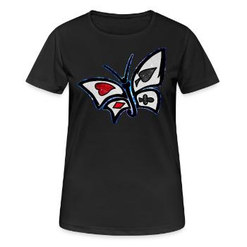 Cosmic Wonderland Butterfly - Women's Breathable T-Shirt - black - Front - AI Model Female 172 light (172cm)