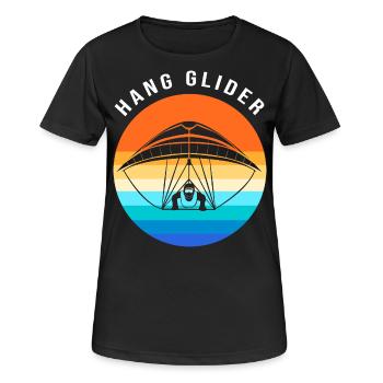 Gleitschirm Gleitschirmflieger Gleitschirmfliegen - Frauen T-Shirt atmungsaktiv - Schwarz - Vorne - AI Model Female 172 light (172cm)
