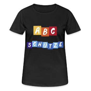 ABC Schütze - Frauen T-Shirt atmungsaktiv - Schwarz - Vorne - AI Model Female 172 light (172cm)
