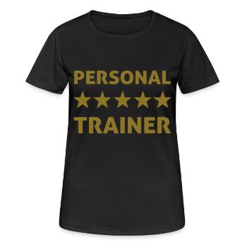 personal trainer - Women's Breathable T-Shirt - black - Front - AI Model Female 172 light (172cm)