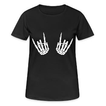 Metal-Hand - T-shirt respirant Femme - noir - Devant - AI Model Female 172 light (172cm)