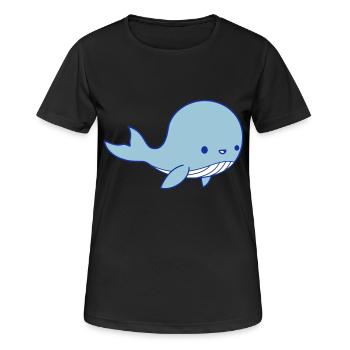 Wal Baby Clipart - T-shirt respirant Femme - noir - Devant - AI Model Female 172 light (172cm)