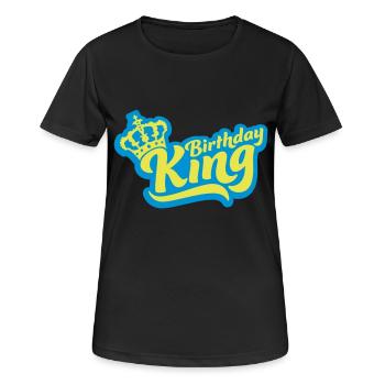Citation Anniversaire King Crown - T-shirt respirant Femme - noir - Devant - AI Model Female 172 light (172cm)