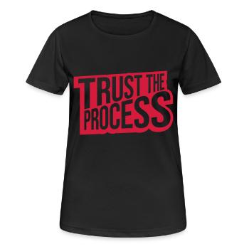 trust the process Quote - Women's Breathable T-Shirt - black - Front - AI Model Female 172 light (172cm)