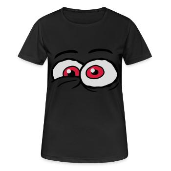 Comic Eyes Crazy Design - Women's Breathable T-Shirt - black - Front - AI Model Female 172 light (172cm)