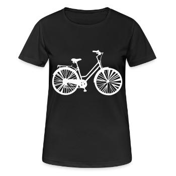 bicyclette - T-shirt respirant Femme - noir - Devant - AI Model Female 172 light (172cm)