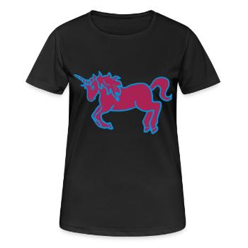 unicorneinhorn horse - Women's Breathable T-Shirt - black - Front - AI Model Female 172 light (172cm)
