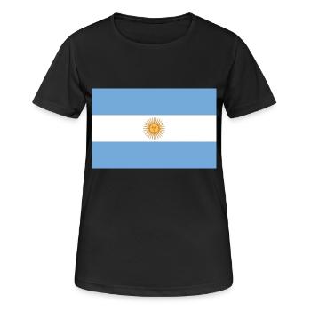 Argentina Argentina Flag Flag - Women's Breathable T-Shirt - black - Front - AI Model Female 172 light (172cm)