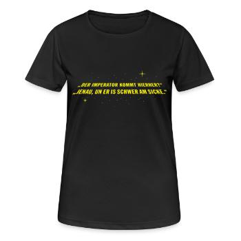The Emperor is difficult bead on. - Women's Breathable T-Shirt - black - Front - AI Model Female 172 light (172cm)
