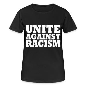 Contre le racisme - T-shirt respirant Femme - noir - Devant - AI Model Female 172 light (172cm)