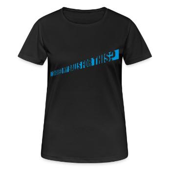 I shaved my balls - Frauen T-Shirt atmungsaktiv - Schwarz - Vorne - AI Model Female 172 light (172cm)