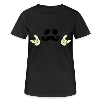 Visage froid - T-shirt respirant Femme - noir - Devant - AI Model Female 172 light (172cm)
